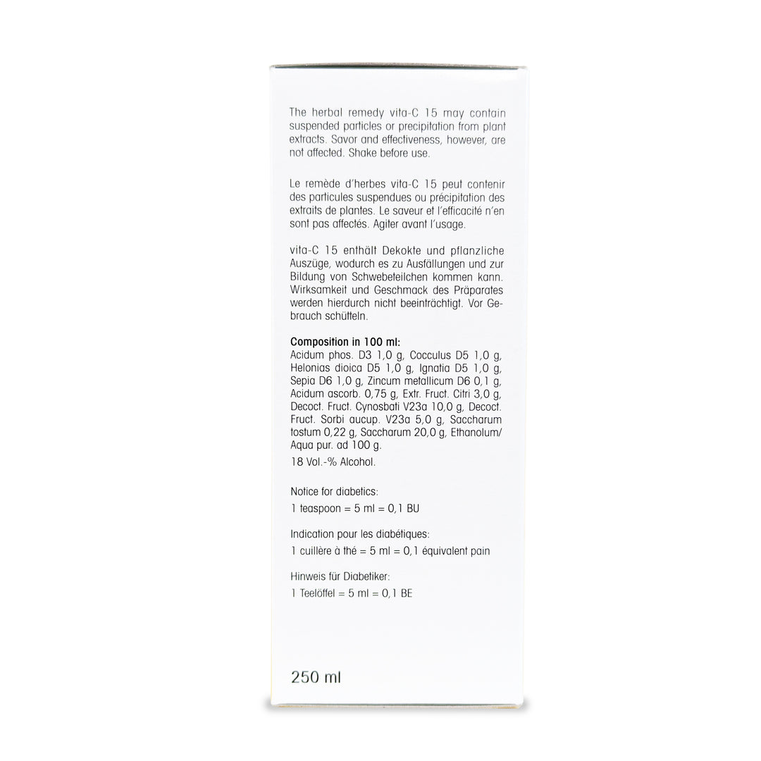 Vita C 15 / R15 Nerve Tonic (Anxiety, Depression, Tension) 250ml