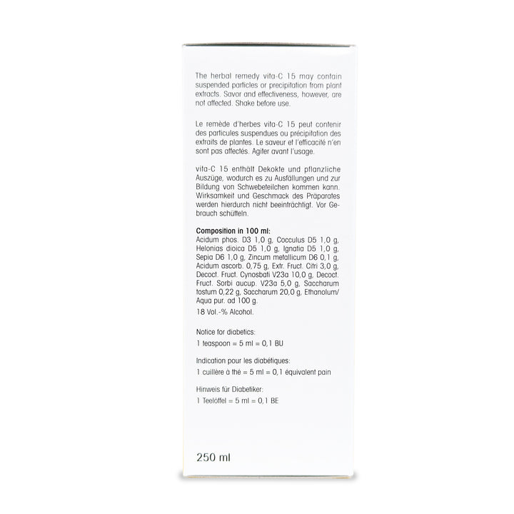 Vita C 15 / R15 Nerve Tonic (Anxiety, Depression, Tension) 250ml