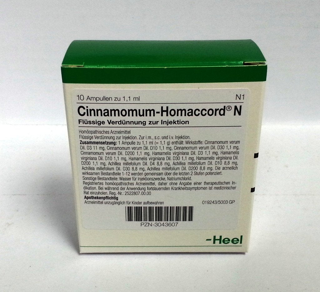Heel Cinnamomum Homaccord 10 Ampoules – Urenus