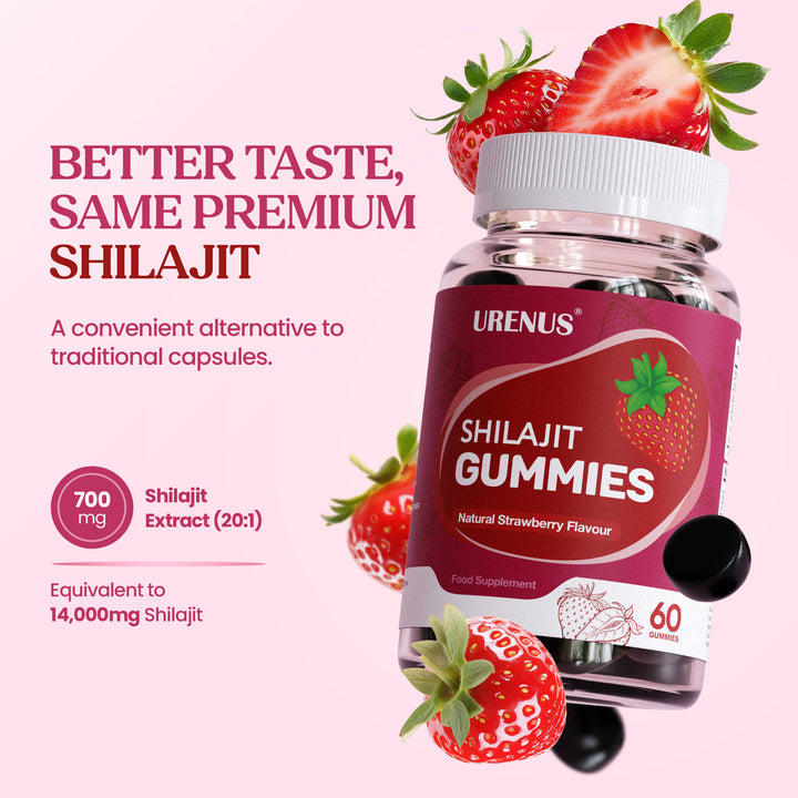 Shilajit Gummies 700mg with Vitamin C, B6 &amp; B12 – 60 Gummies Shilajit Made Easy