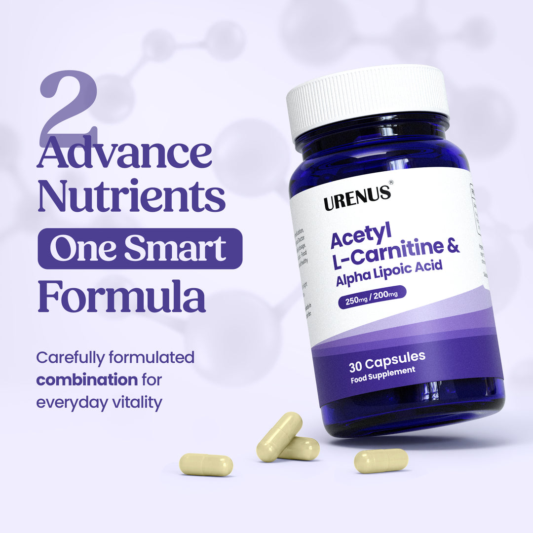 Acetyl L-Carnitine 250mg &amp; Alpha Lipoic Acid 200mg - 30 Capsules