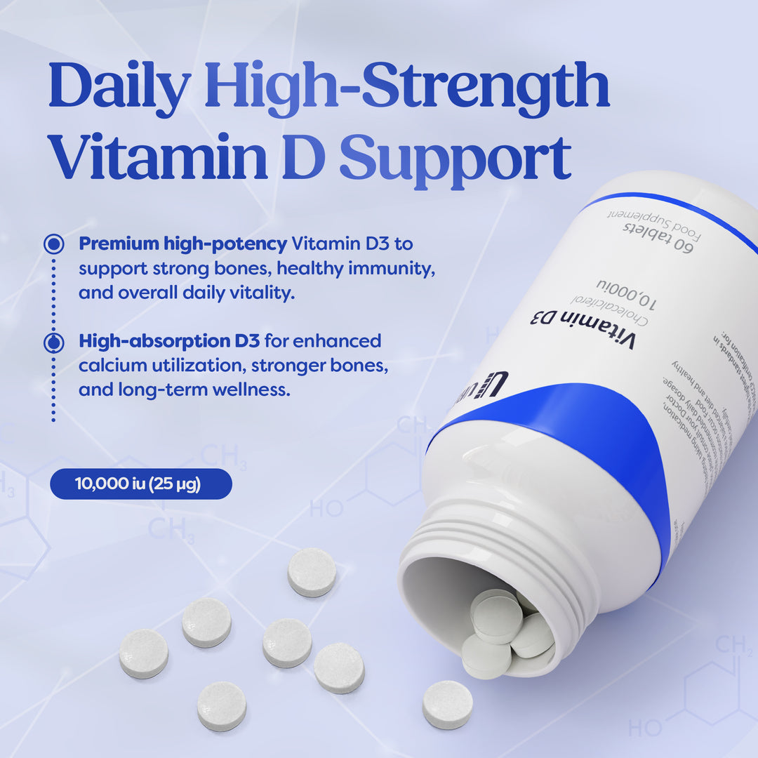 Vitamin D3 10,000 IU – 60 Tablets