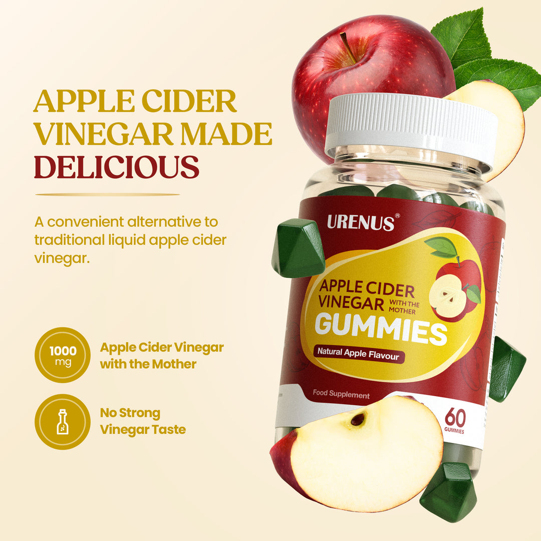Apple Cider Vinegar Gummies 1000mg with Vitamin C, B6 &amp; Chromium – 60 Gummies