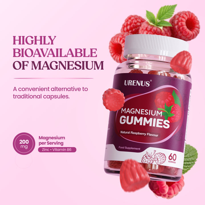 Magnesium Gummies 200mg with Zinc &amp; Vitamin B6 – 60 Gummies