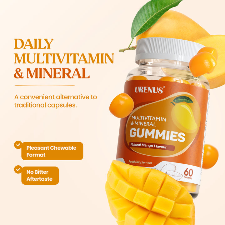 Multivitamin &amp; Mineral Gummies with Vitamin C, B6, B12 &amp; Zinc – 60 Gummies
