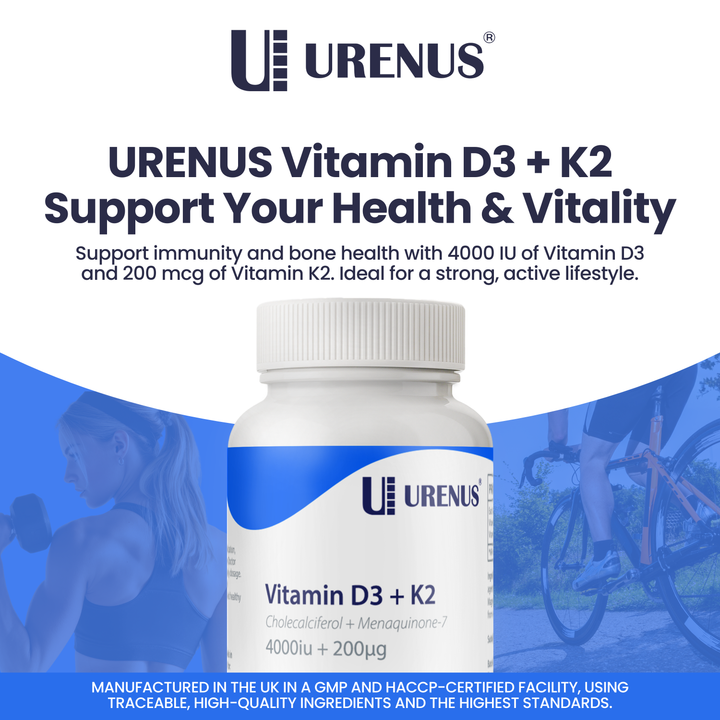 Vitamin D3 + K2 (4000 IU + 200 µg) – 90 Tablets