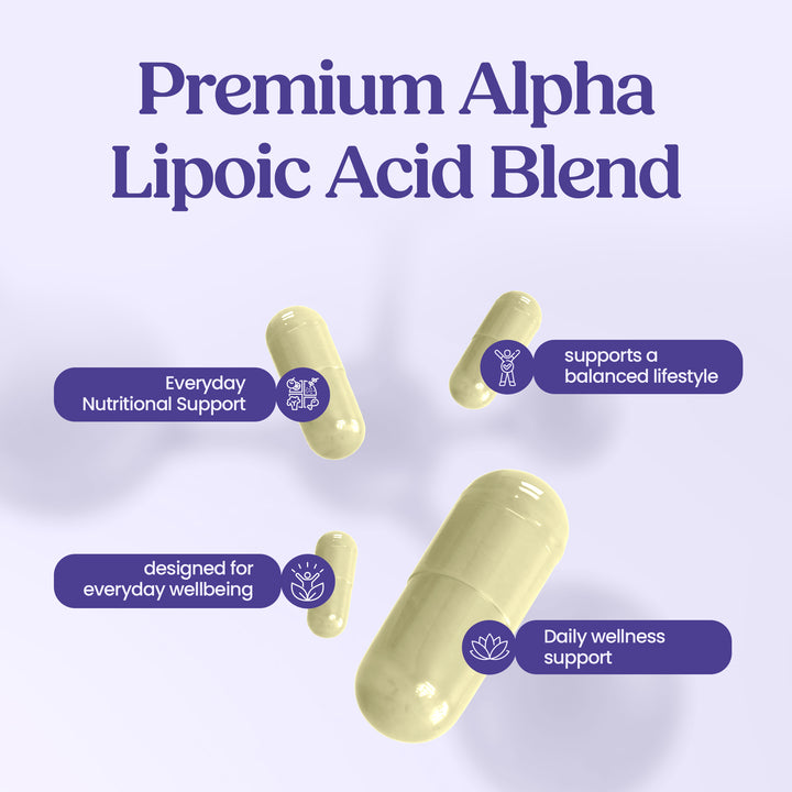 Acetyl L-Carnitine 250mg &amp; Alpha Lipoic Acid 200mg - 30 Capsules