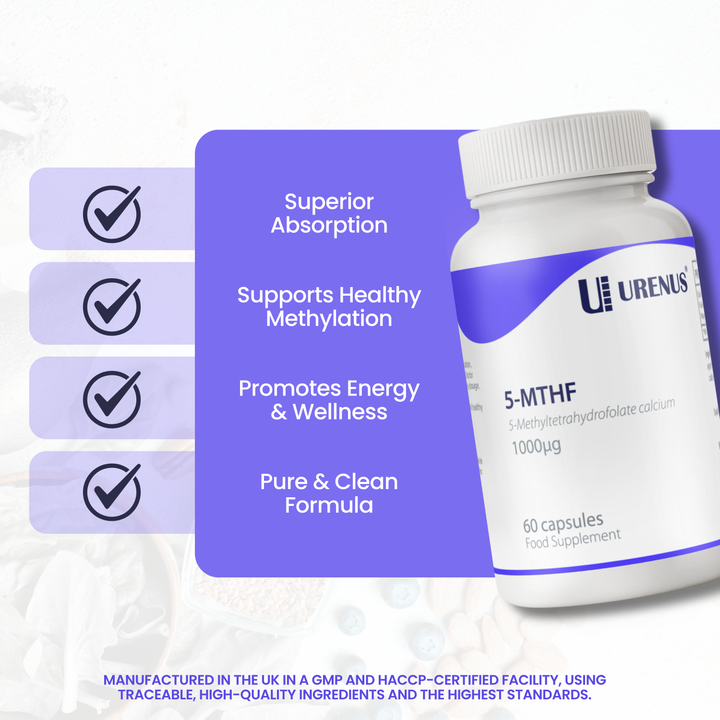5-MTHF (Methyltetrahydrofolate Calcium) - 60 Capsules