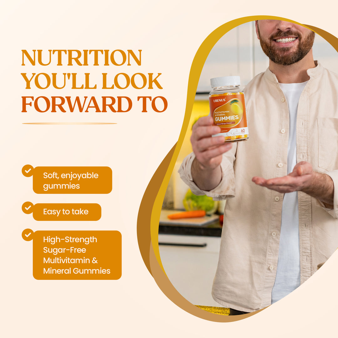 Multivitamin &amp; Mineral Gummies with Vitamin C, B6, B12 &amp; Zinc – 60 Gummies