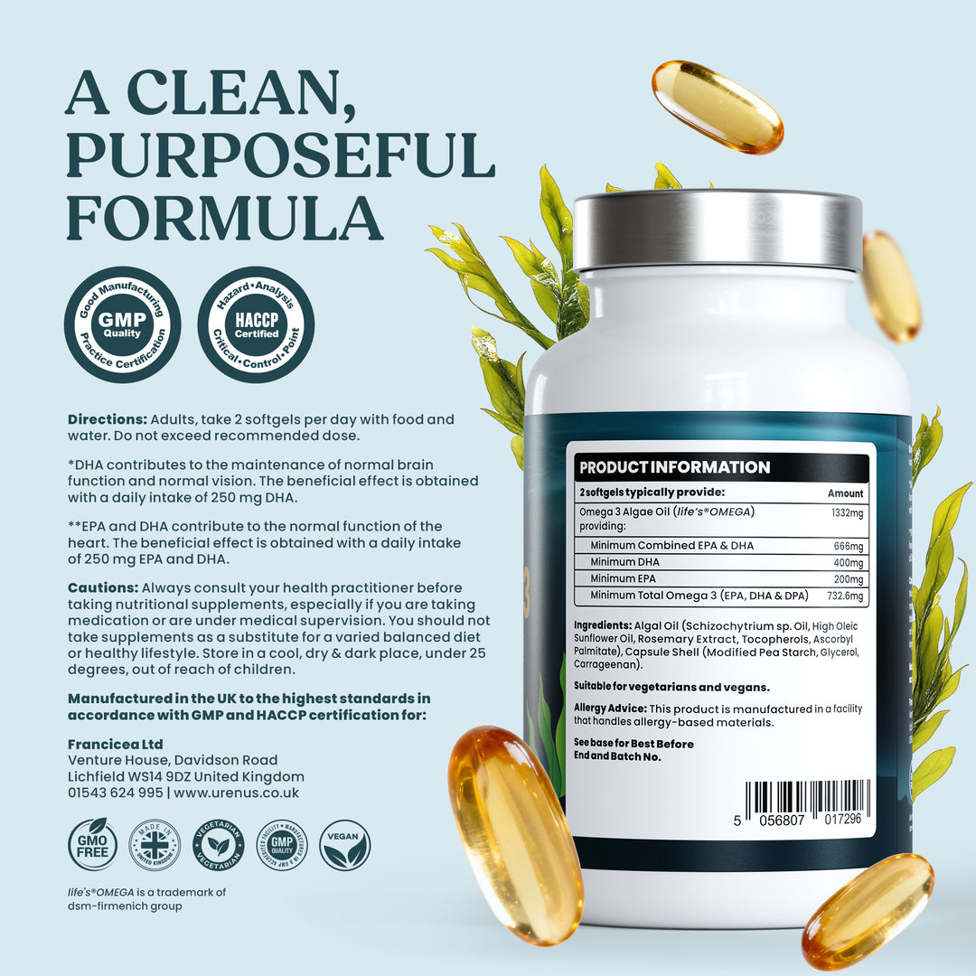 Vegan Omega 3 DHA + EPA - 90 Softgels