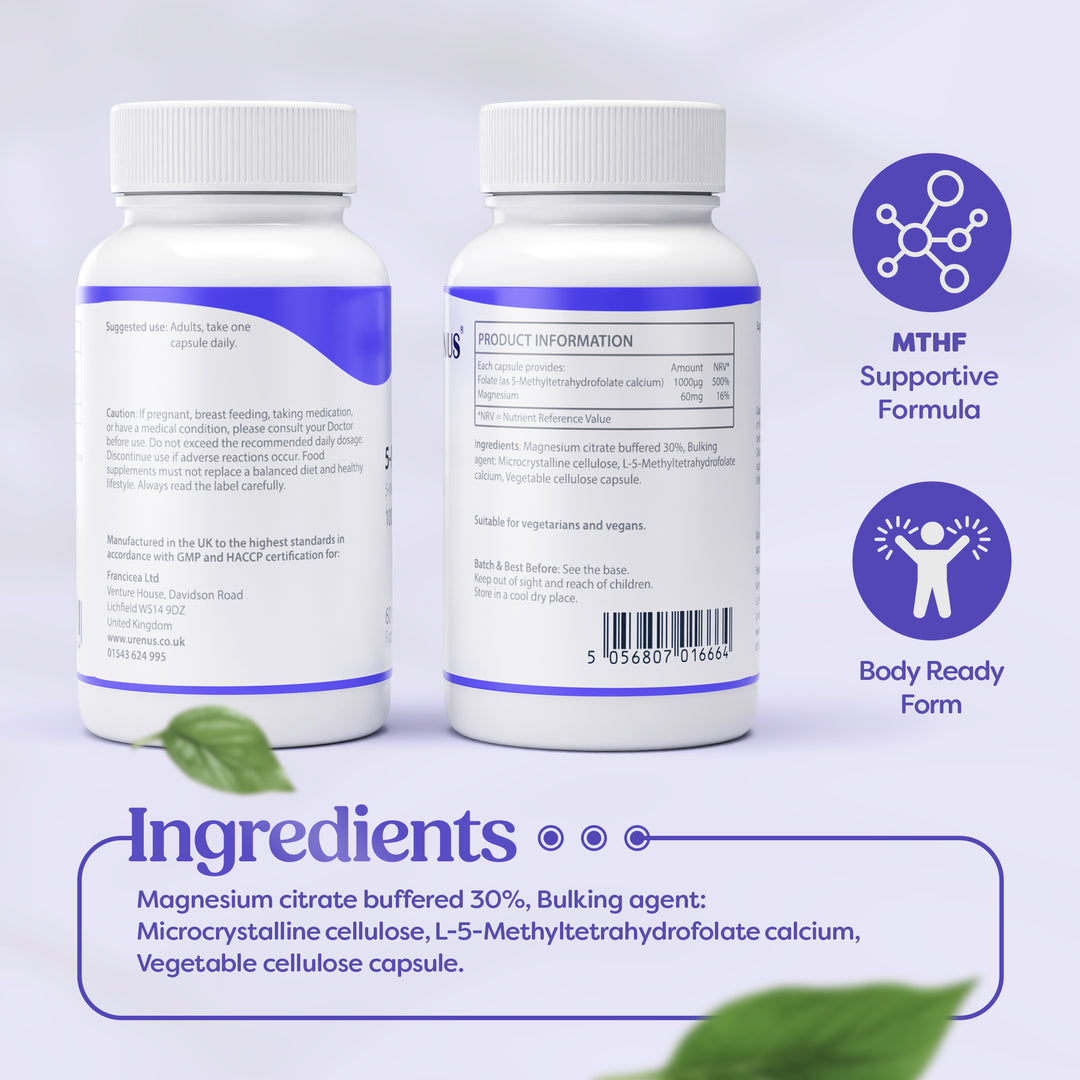5-MTHF (Methyltetrahydrofolate Calcium) - 60 Capsules
