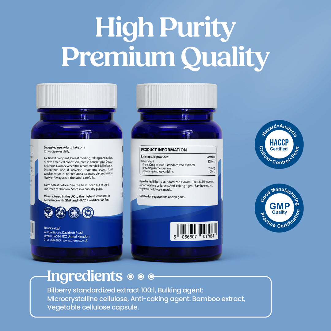 Bilberry 8000mg - 60 Capsules