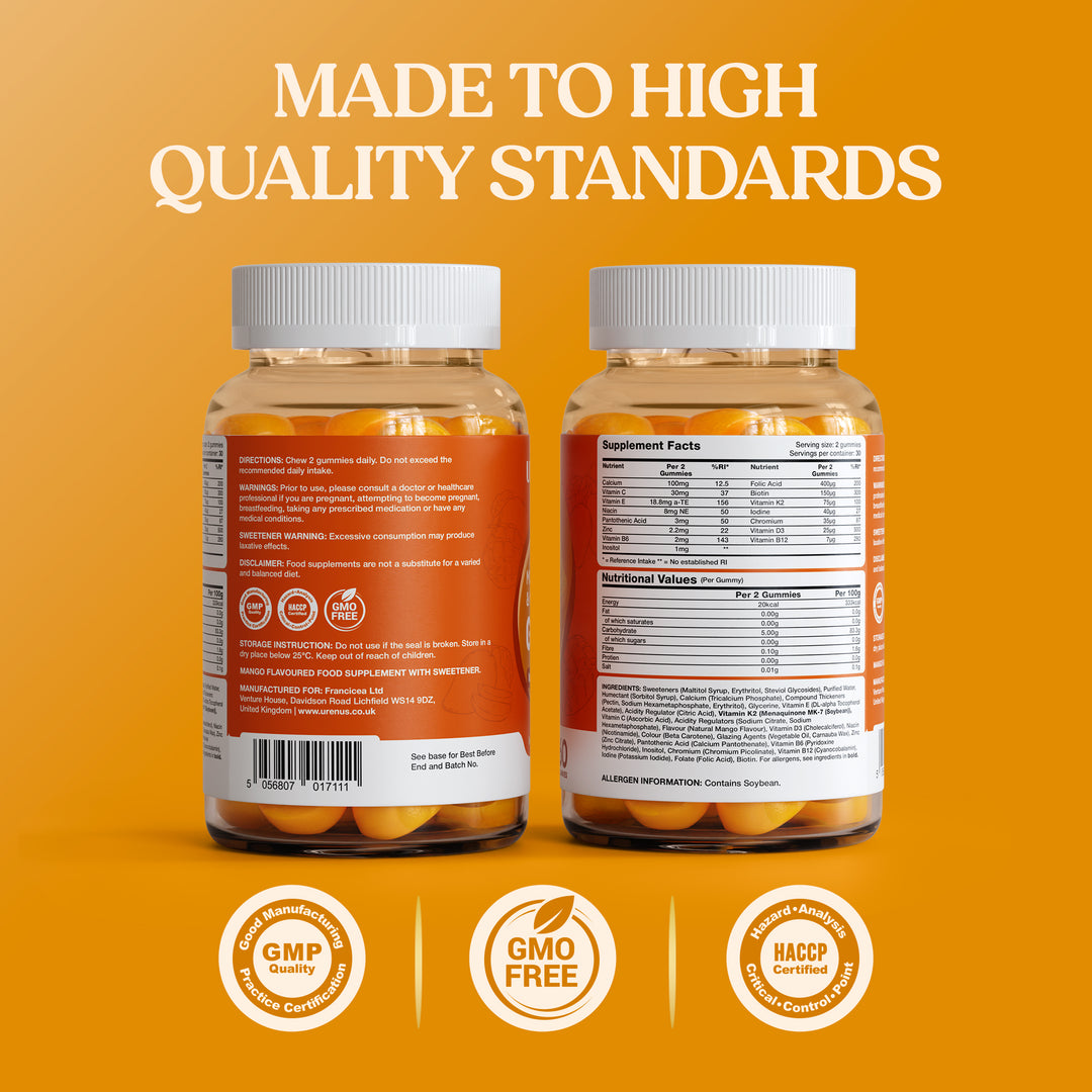 Multivitamin &amp; Mineral Gummies with Vitamin C, B6, B12 &amp; Zinc – 60 Gummies