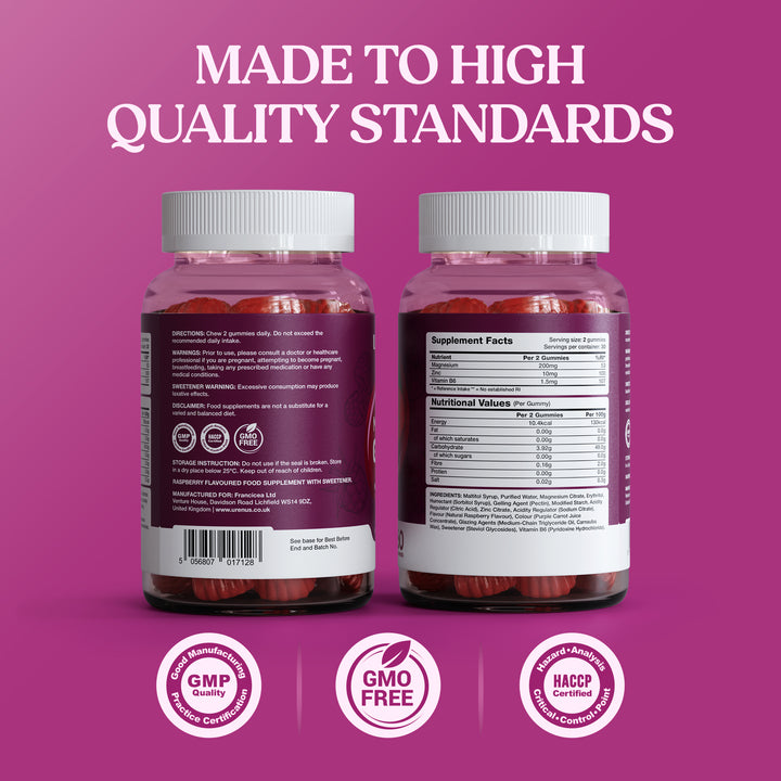 Magnesium Gummies 200mg with Zinc &amp; Vitamin B6 – 60 Gummies