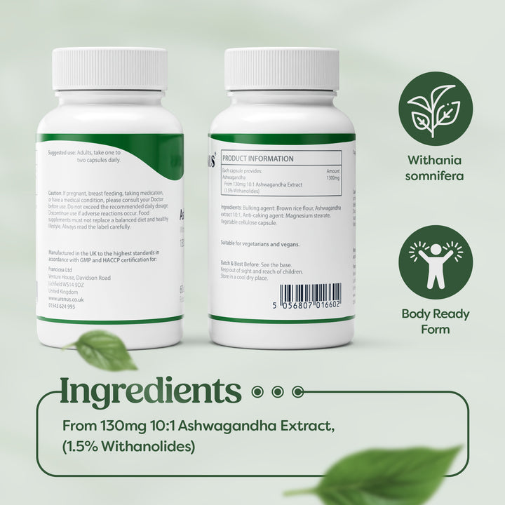 Ashwagandha 1300mg - 60 Capsules