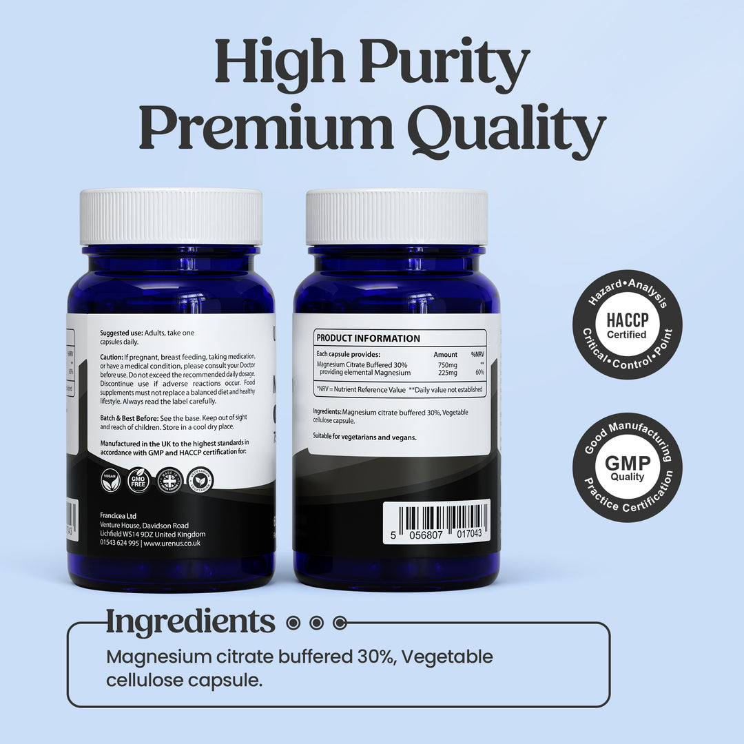 Magnesium Citrate 750mg -  60 Capsules