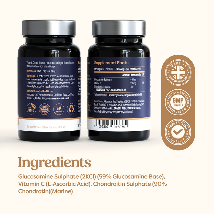 Glucosamine, Chondroitin &amp; Vitamin C – 60 Capsules