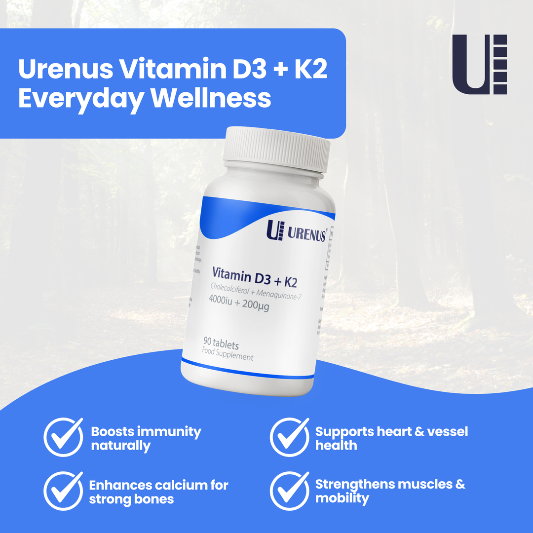 Vitamin D3 + K2 (4000 IU + 200 µg) – 90 Tablets