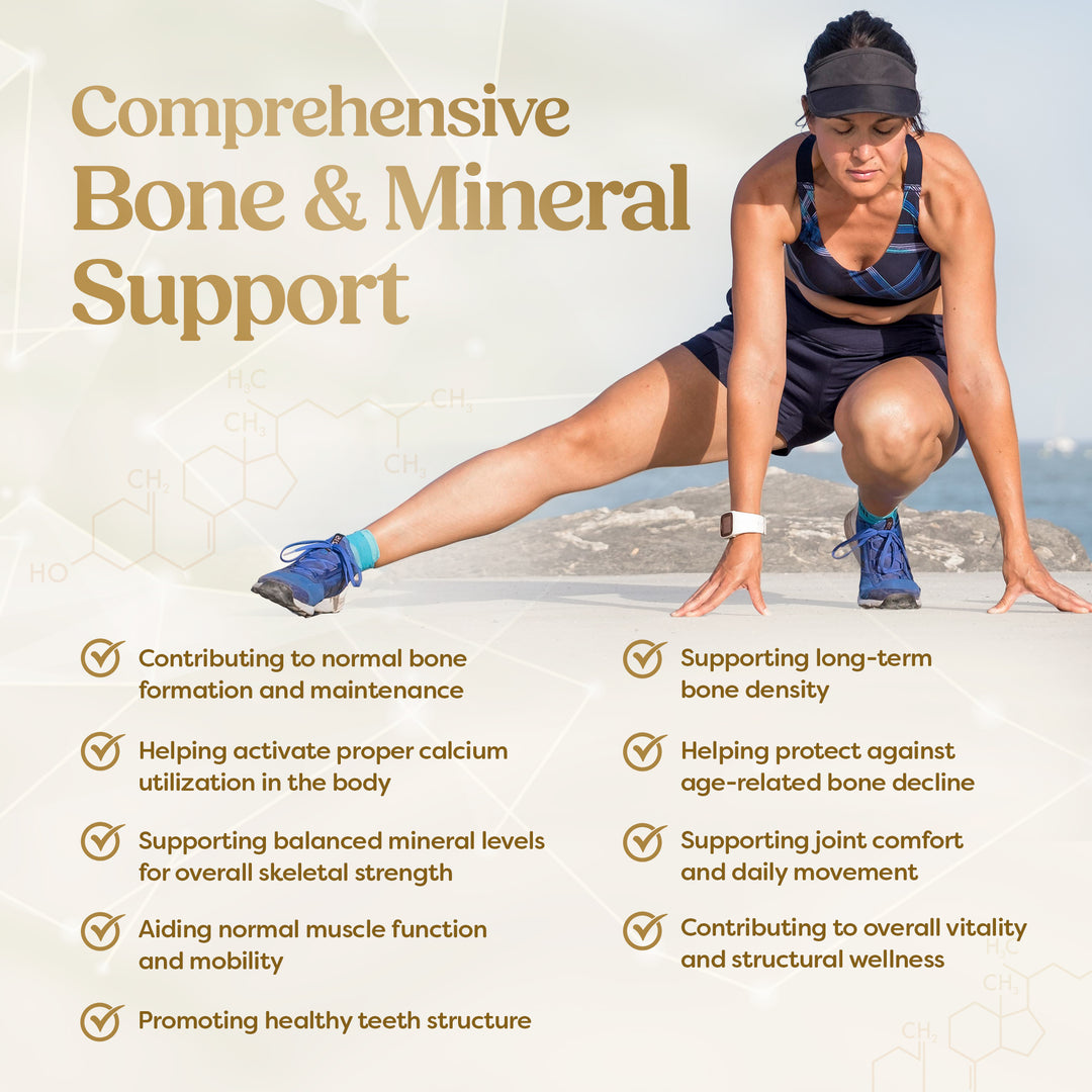 Bone Health – D3 + K2 + Minerals (60 Capsules)