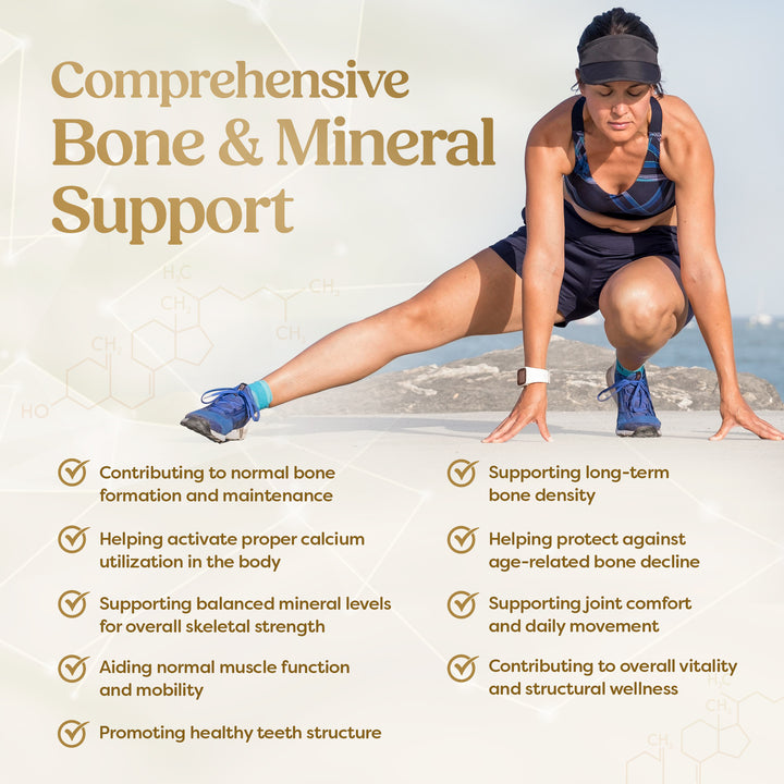 Bone Health – D3 + K2 + Minerals (60 Capsules)