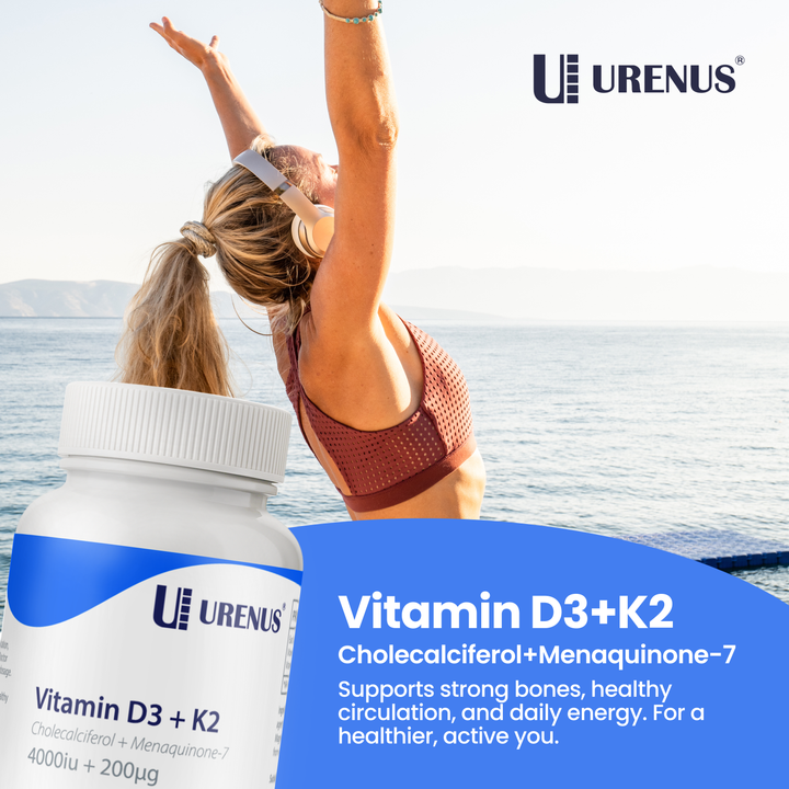 Vitamin D3 + K2 (4000 IU + 200 µg) – 90 Tablets