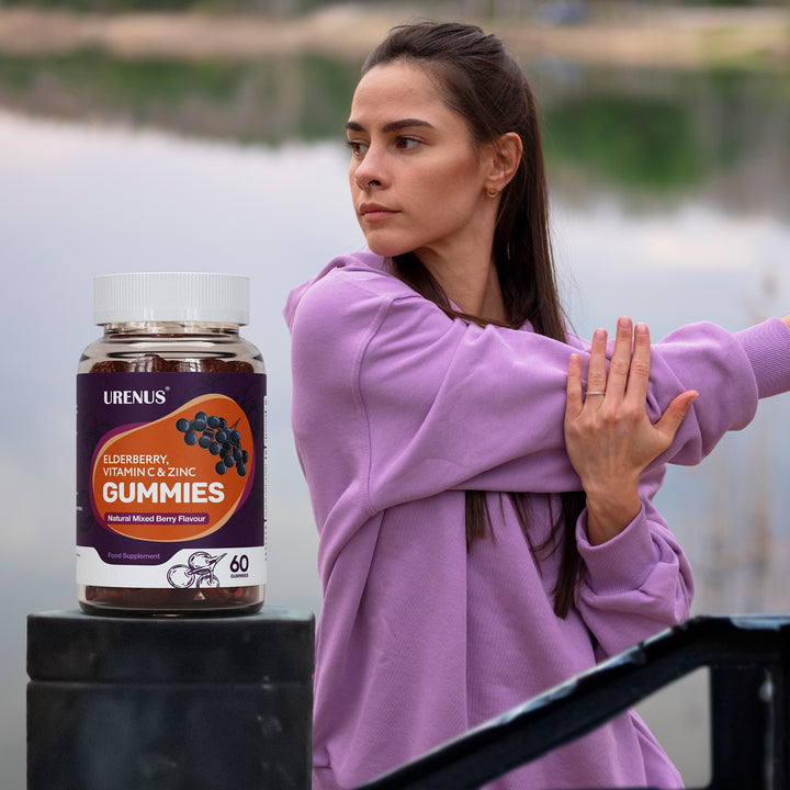 Elderberry, Vitamin C &amp; Zinc Gummies 100mg – 60 Gummies
