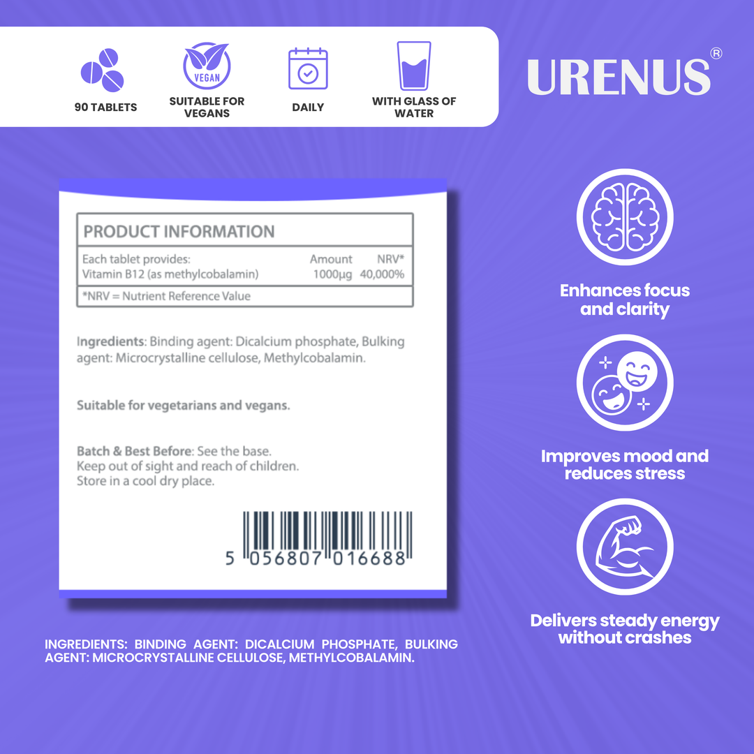 Vitamin B12 – Methylcobalamin 1000 µg (60 Tablets)