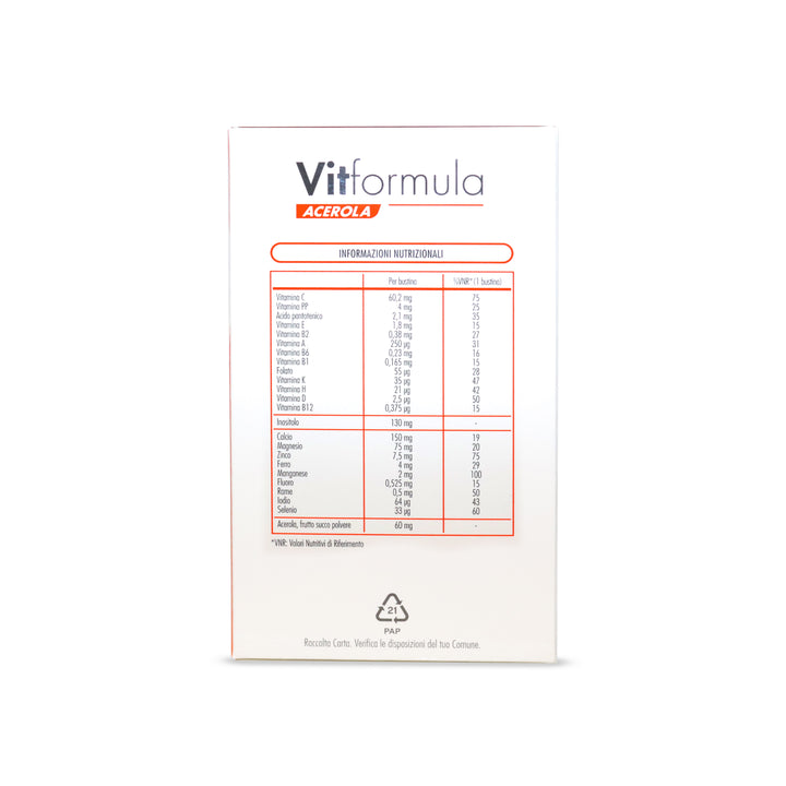 VitFormula Acerola 30 Sachets Containing 13 Vitamins and 9 Minerals