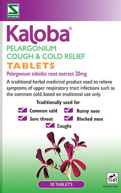 Kaloba Pelargonium Cough &amp; Cold Relief Tablets 30s Schwabe