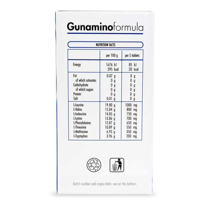 GUNAMINO FORMULA Pack: 50 tablets of 1,4 Grams