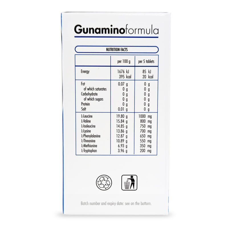 GUNAMINO FORMULA Pack: 50 tablets of 1,4 Grams