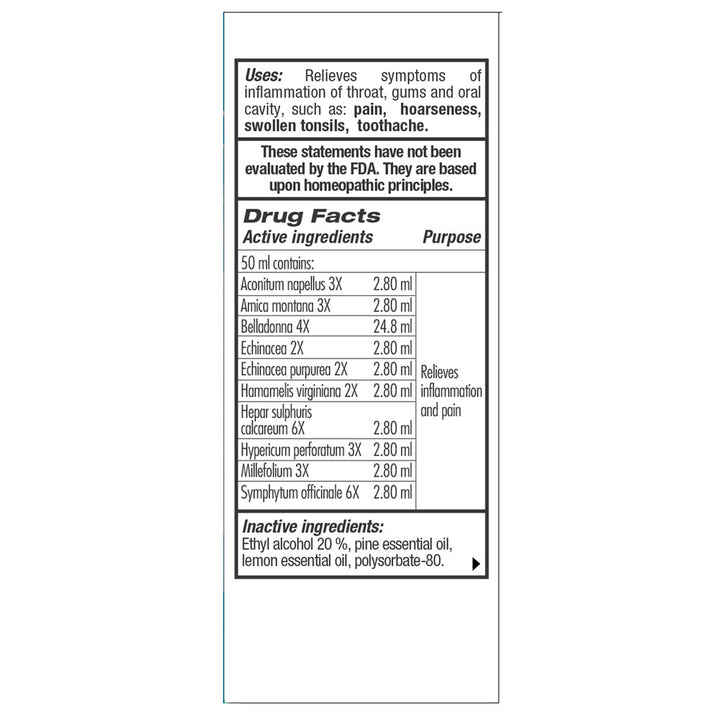 GUNA THROAT and GUMS Oral Spary 50ml