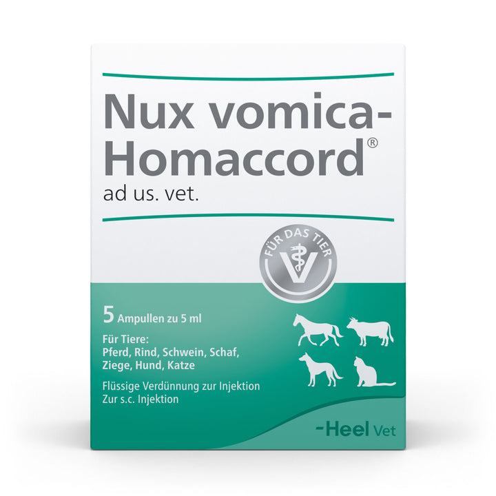 Nux Vomica Homaccord ad us vet 5ml 5 Ampoules (VET)