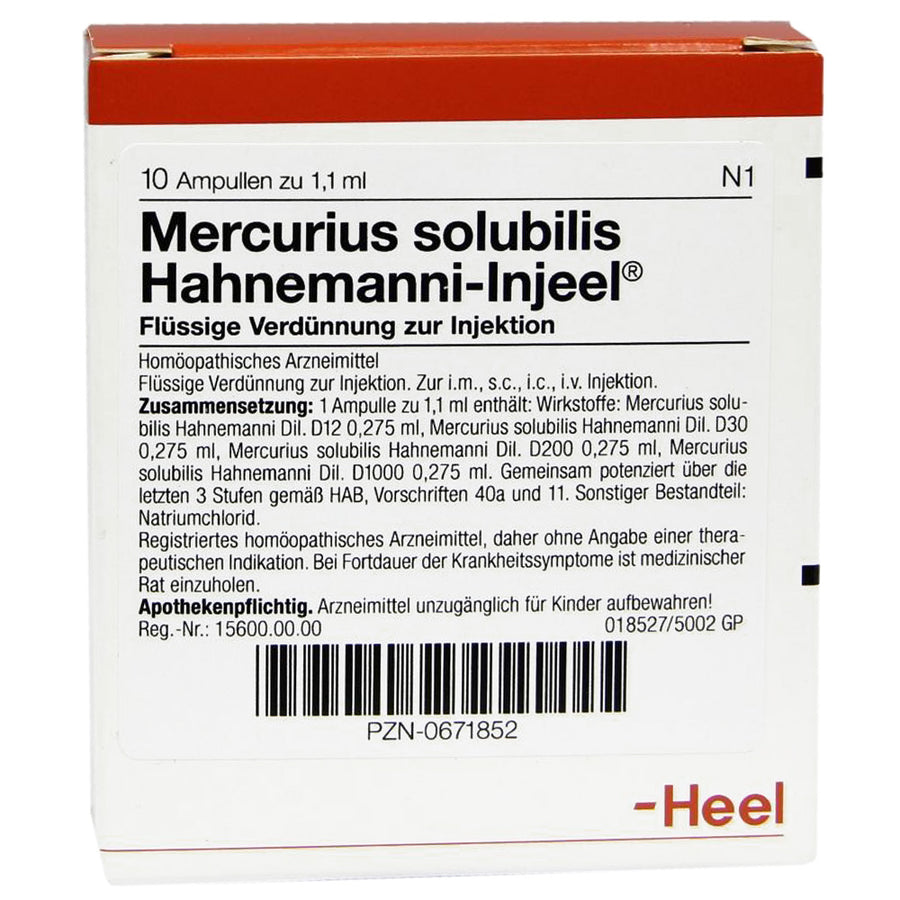 Mercurius Solubilis Hahnemanni 10 Ampoules-Urenus