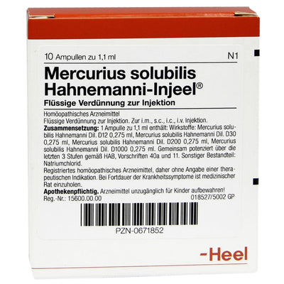 Mercurius Solubilis Hahnemanni 10 Ampoules-Urenus