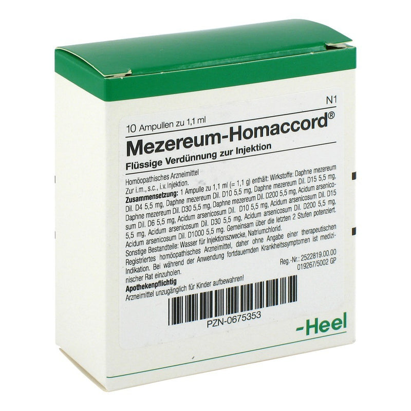 Mezereum Homaccord 10 Ampoules-Urenus