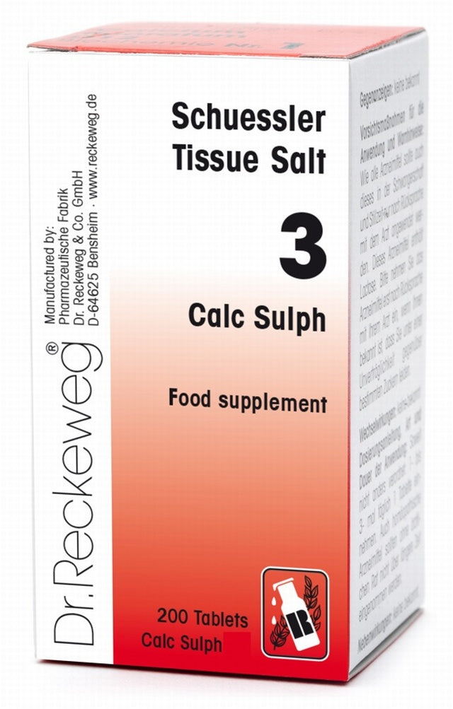 Schuessler Tissue Salt Calc Sulph (No. 3)