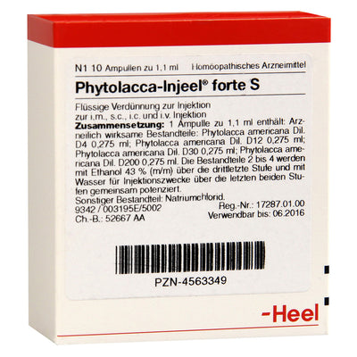 Phytolacca FORTE 10 Ampoules-Urenus