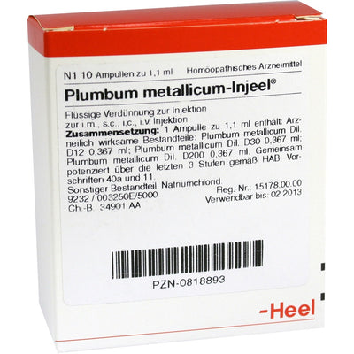 Plumbum Metallicum 10 Ampoules-Urenus