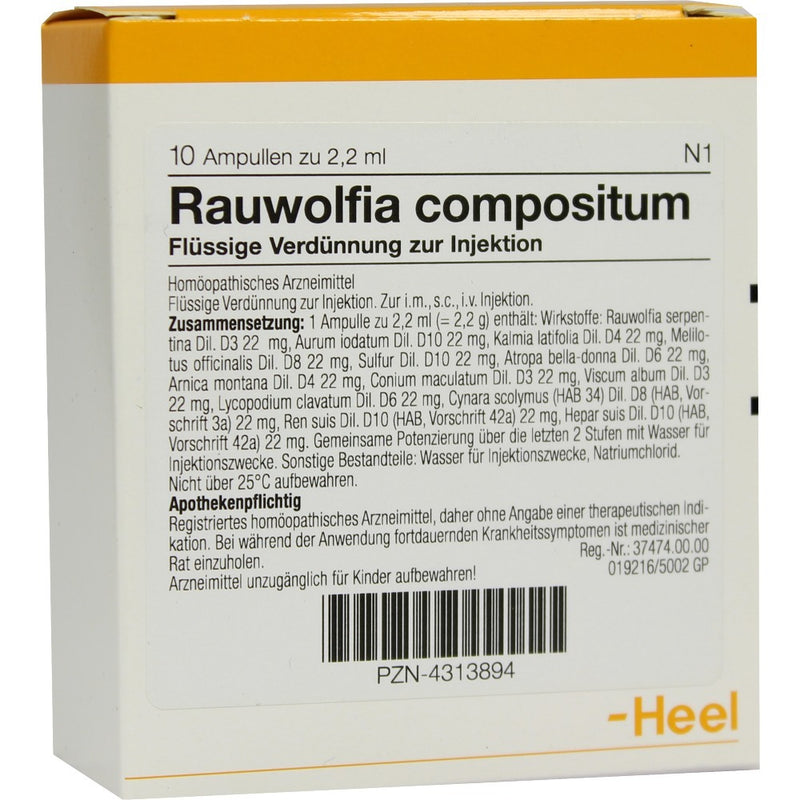 Rauwolfia Compositum 10 Ampoules-Urenus