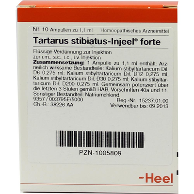 Tartarus Stibiatus FORTE 10 Ampoules-Urenus