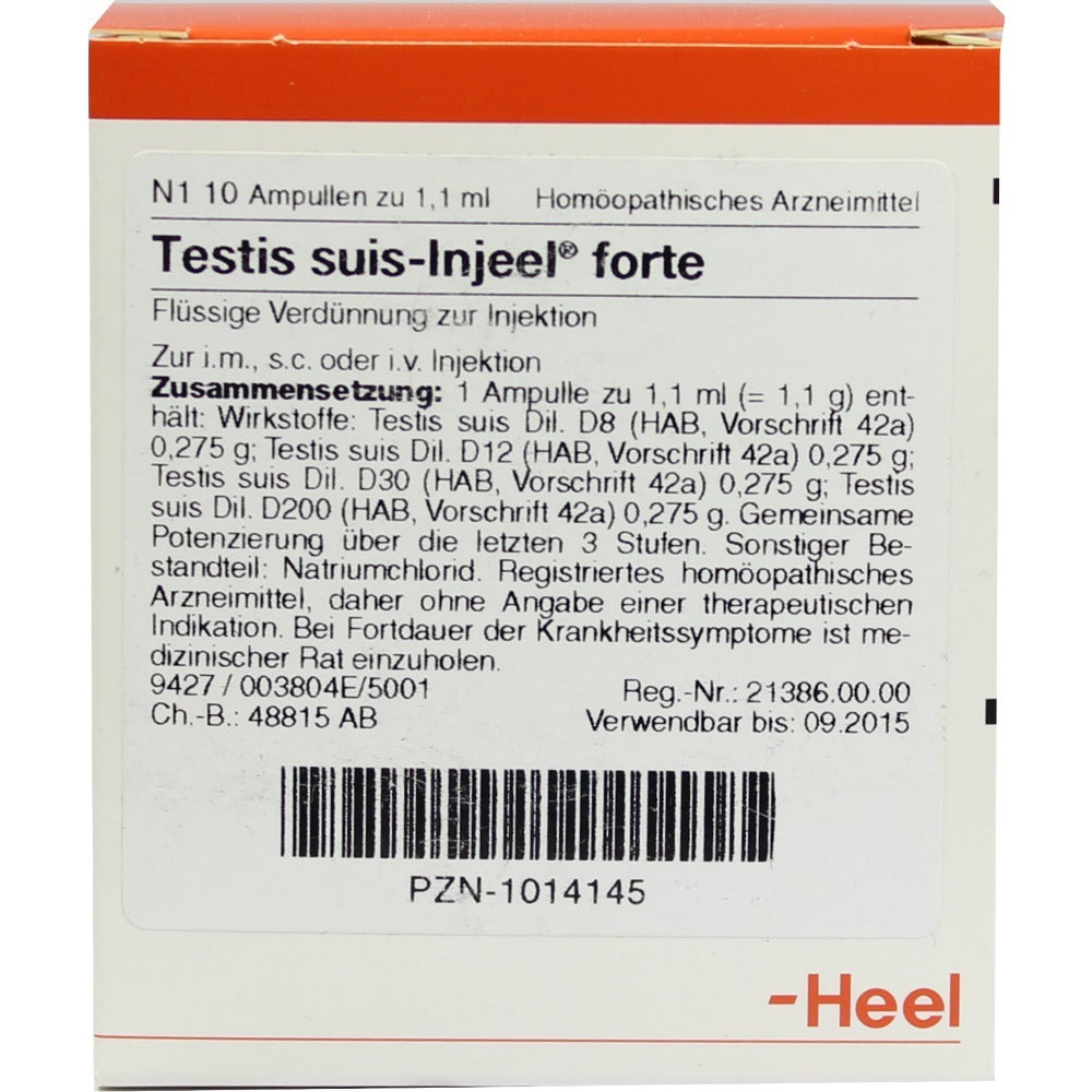 Testis Suis Injeel Forte 10 Ampoules-Urenus