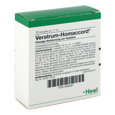 Veratrum Homaccord 10 Ampoules-Urenus