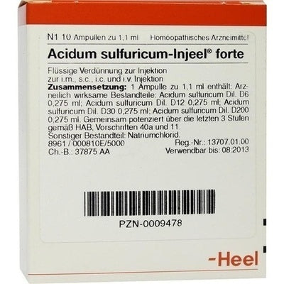 Acidum sulfuricum Forte 10 Ampoules-Urenus