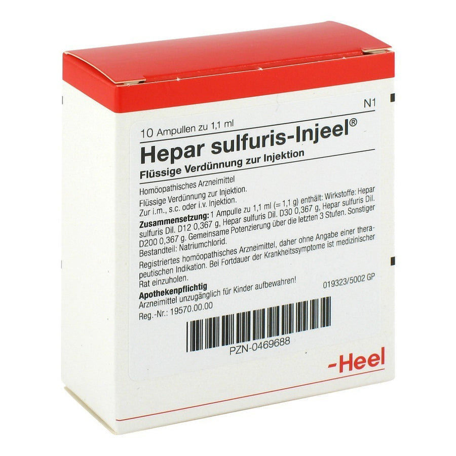 Hepar Sulfuris Injeel 10 Ampoules-Urenus